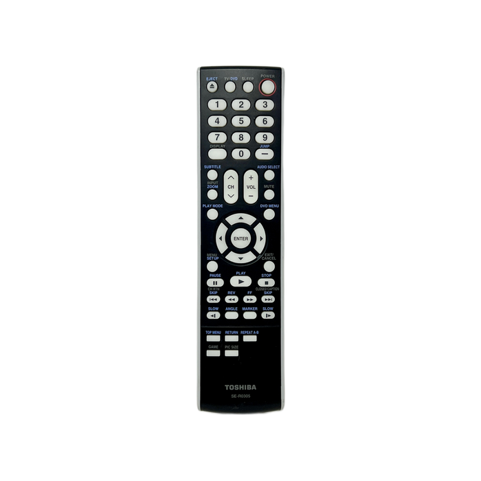 Toshiba SE-R0305 DVD Remote for 22LV505 26LV61K 32CV100U 19LV610U