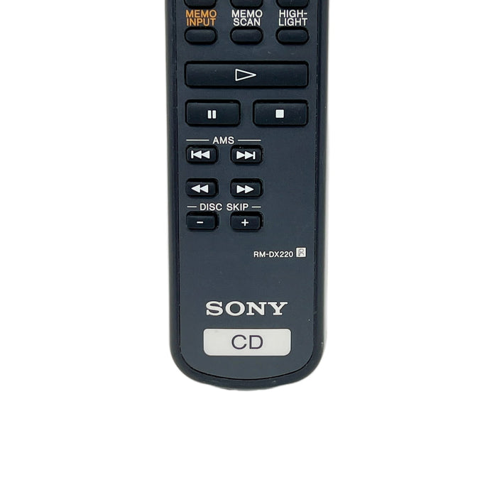 Sony RM-DX220 Audio System Remote Control