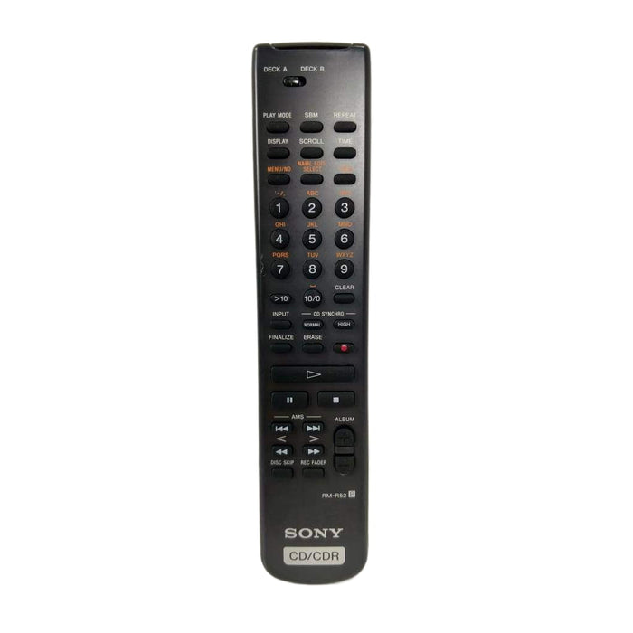 Sony RM-R52 CD Recorder CDR Remote RCDW100 RCDW500 RCDW500C RCDW50C